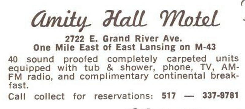 Amity Hall Motel - Vintage Postcard (newer photo)